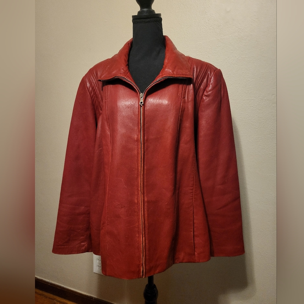Avanti red leather jacket 3XL